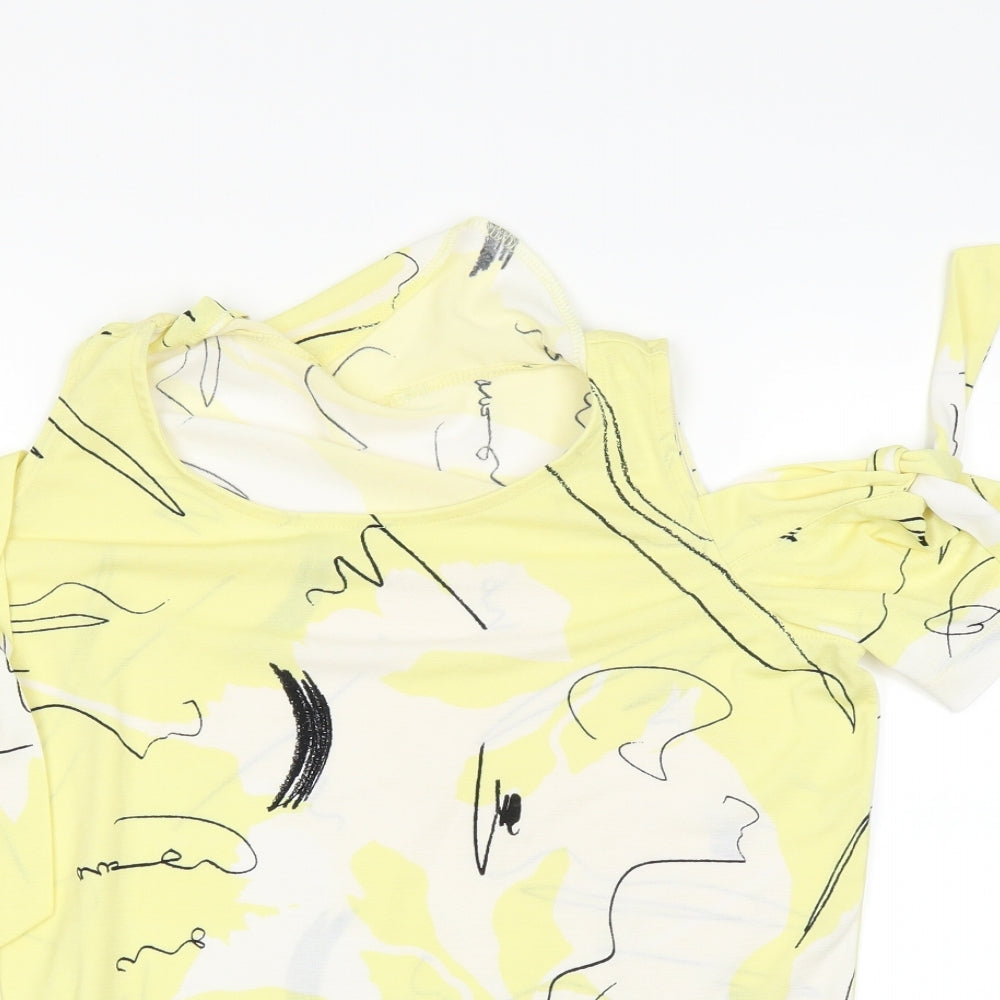 NEXT Womens Yellow   Basic T-Shirt Size 10