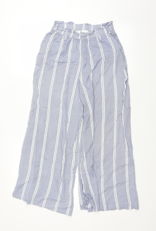 H&M Womens Blue   Trousers  Size 6 L23 in
