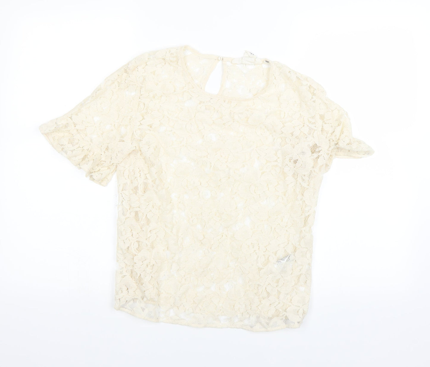H&M Womens White   Basic T-Shirt Size 12