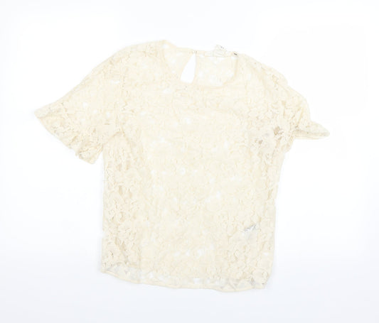 H&M Womens White   Basic T-Shirt Size 12