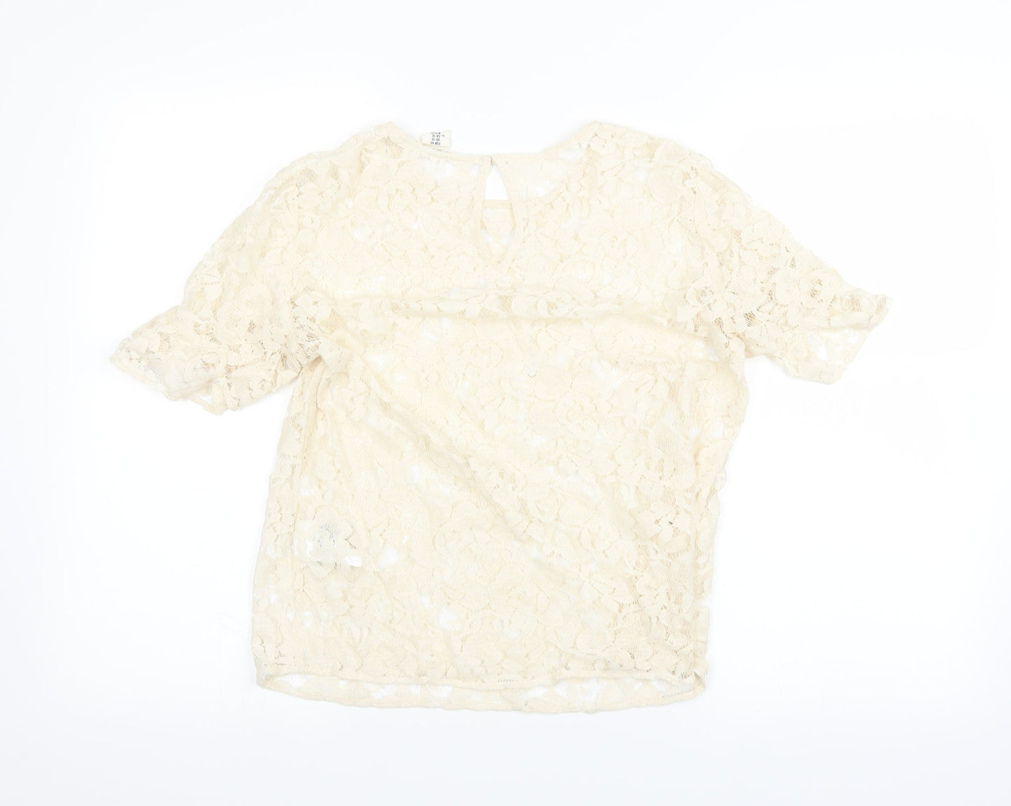 H&M Womens White   Basic T-Shirt Size 12