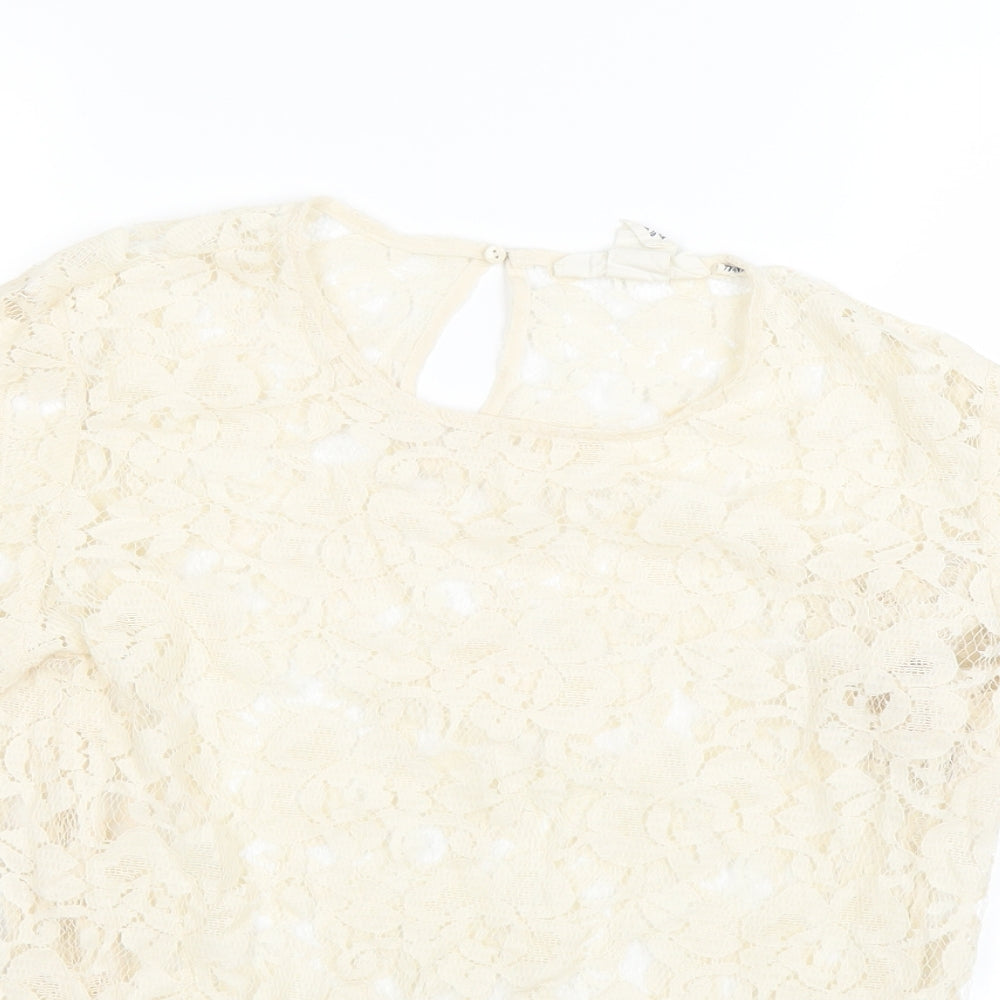 H&M Womens White   Basic T-Shirt Size 12