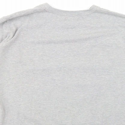 Brand and care label for New Look Men men’s grey jumper, size L