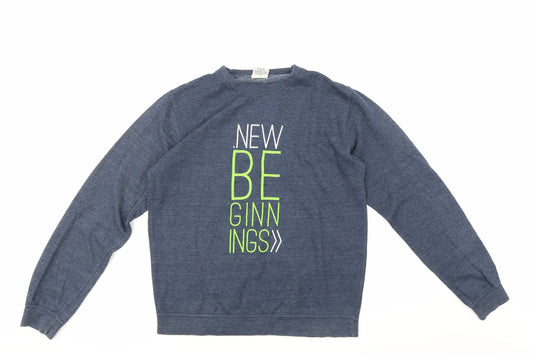 All We Do is Mens Blue   Pullover Jumper Size M
