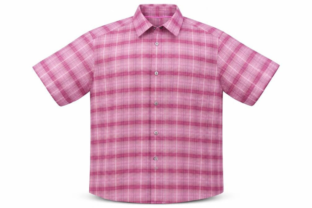 Marks & Spencer  Mens Purple Check   Button-Up Size L
