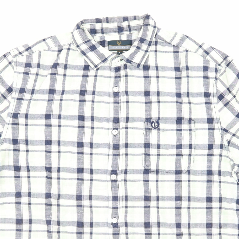 Lincoln Mens Multicoloured Check   Button-Up