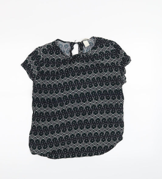 H&M Womens Black   Basic T-Shirt Size 10