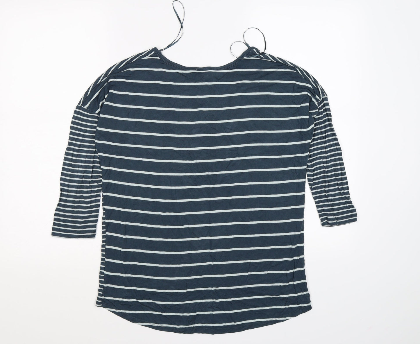 Kenar Womens Blue Striped  Tunic T-Shirt Size 10