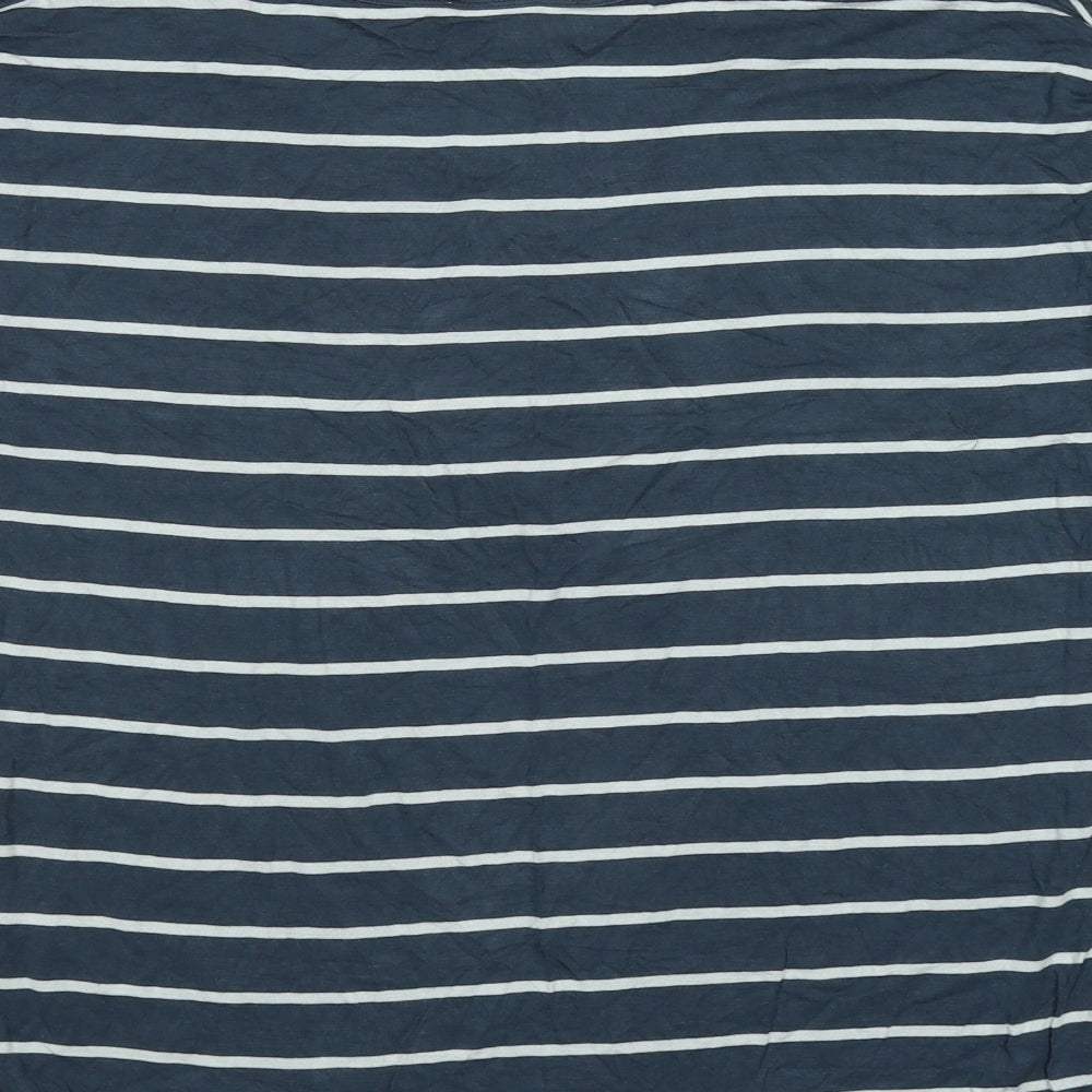 Kenar Womens Blue Striped  Tunic T-Shirt Size 10