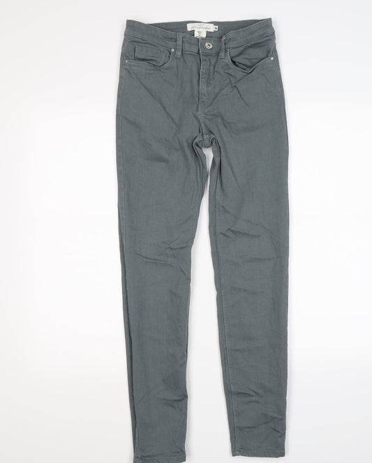 H&M Womens Grey  Denim Skinny Jeans Size 8 L28 in