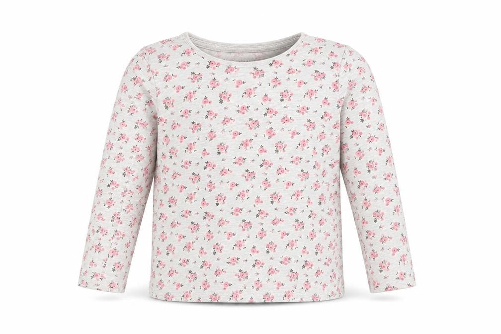 Primark Girls Grey Floral  Jersey Casual Size 4-5 Years