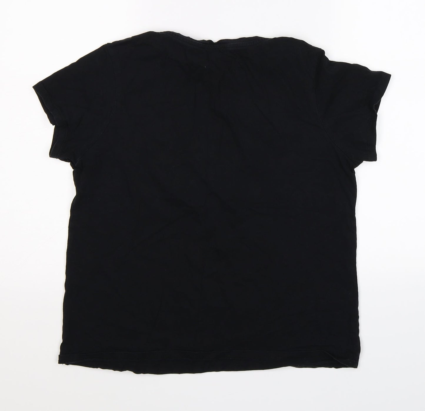 Papaya Womens Black   Basic T-Shirt Size 12  - love more