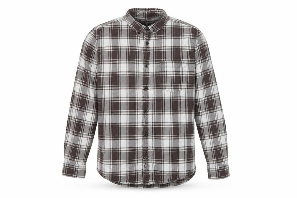 Primark Mens Grey Check   Button-Up Size L