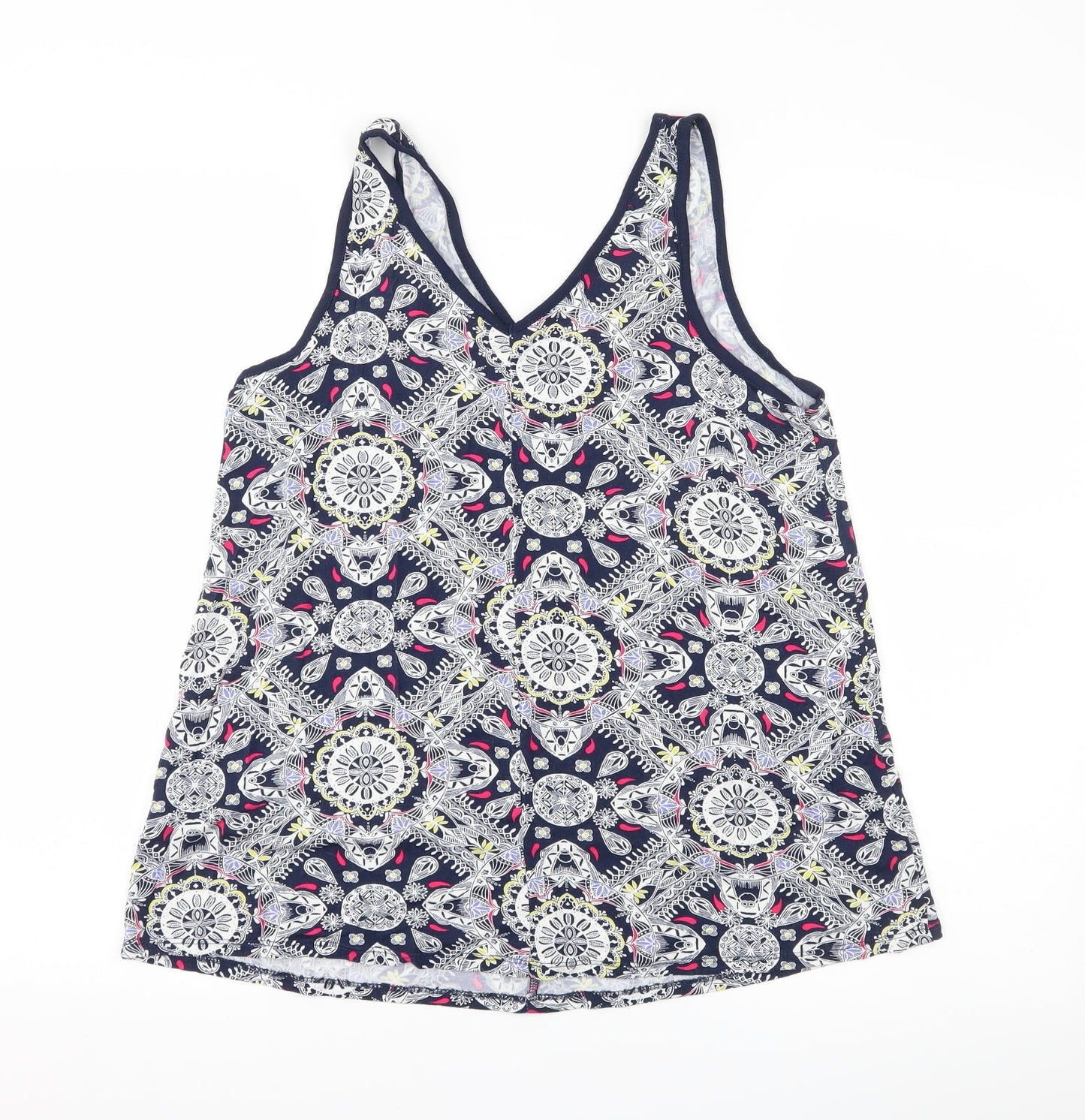 George Womens Blue Geometric  Basic Tank Size 10