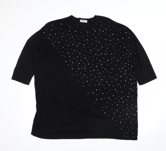 Soon Womens Black   Pullover Sweatshirt Size 14