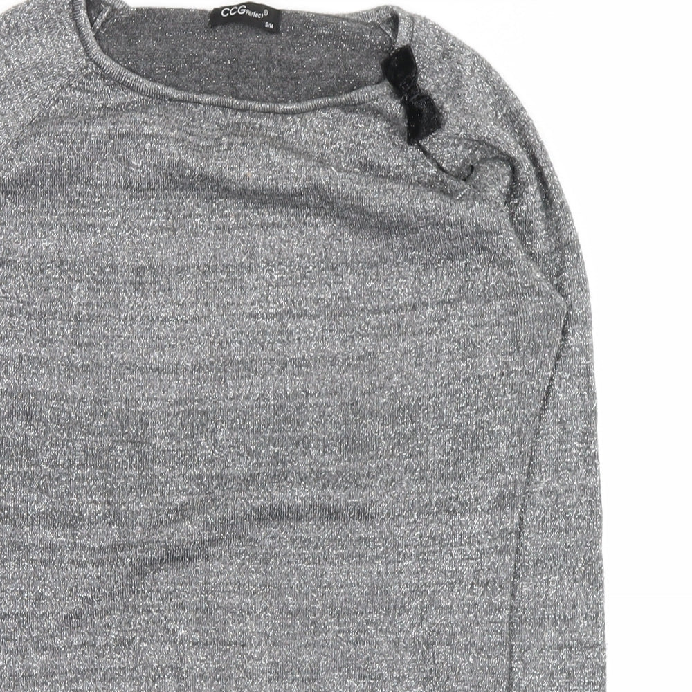 ccgperfect Womens Silver   Pullover Jumper Size S