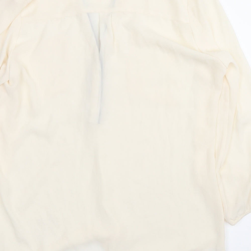 H&M Womens White   Basic Button-Up Size 8