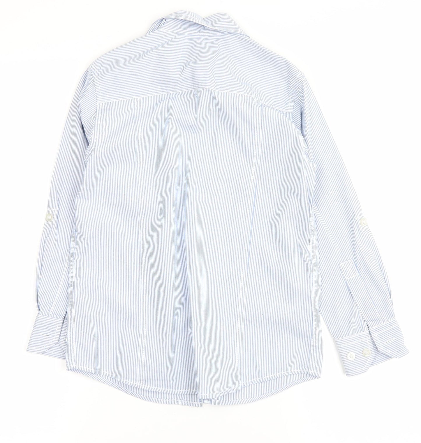 JCJ Boys Blue Striped  Basic Button-Up Size 7 Years