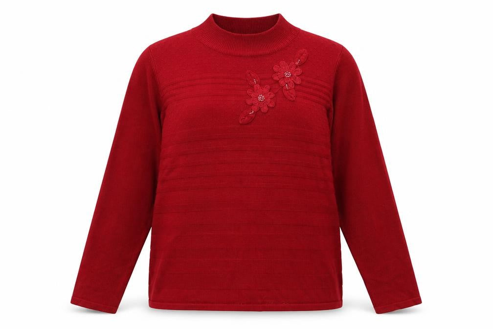 Bonmarché Womens Red Pullover Jumper Size M