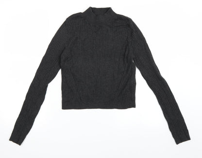 Additional front view of Topshop women’s grey jumper, size UK 14