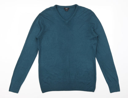 Front view of F&F men’s blue jumper, size L
