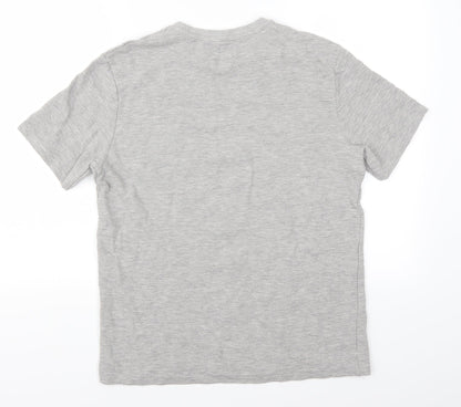 Back view of River Island women’s grey basic t-shirt, size M
