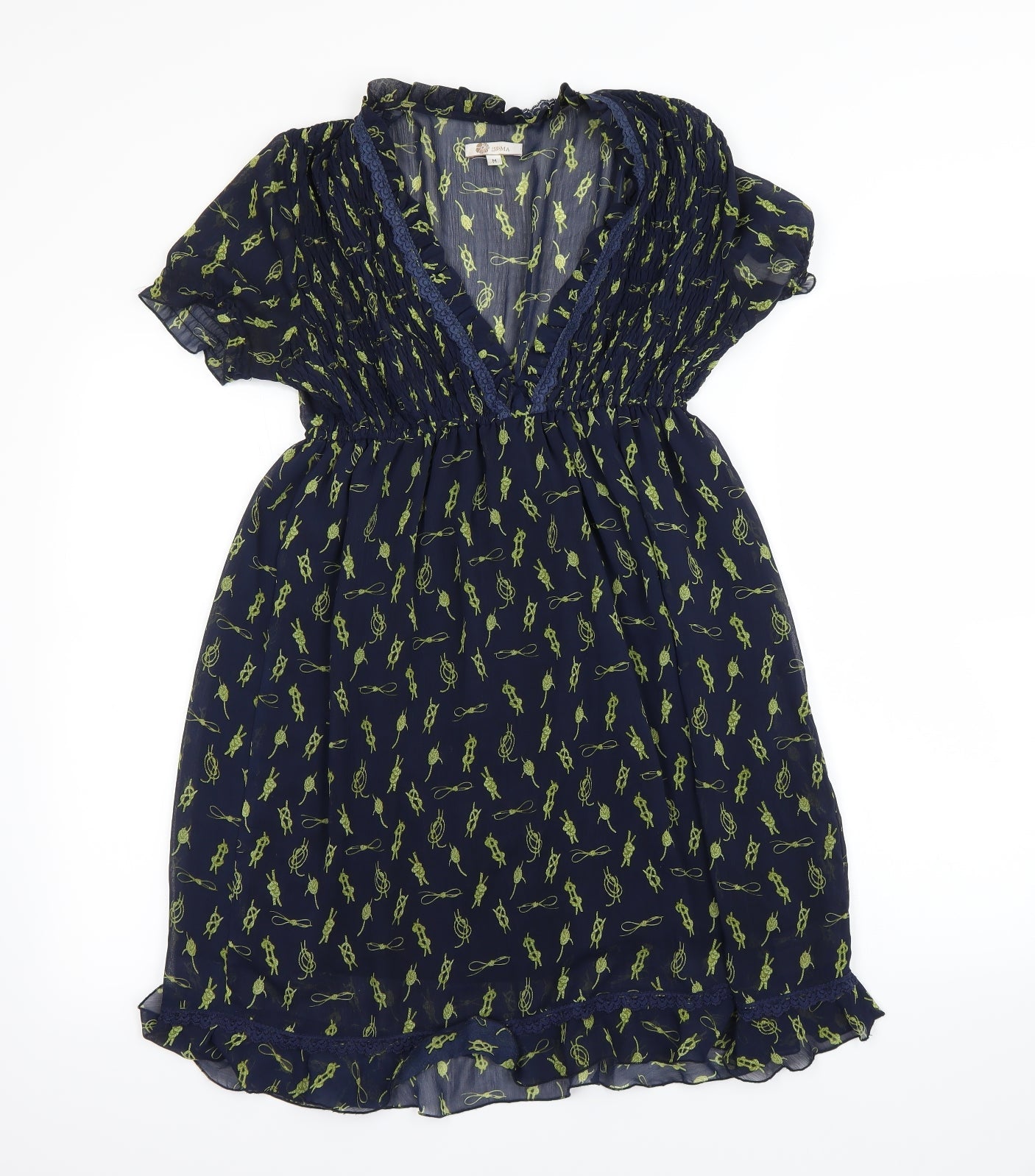 159 ma Womens Blue Polka Dot  Mini  Size M