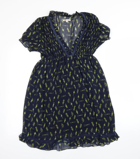 159 ma Womens Blue Polka Dot  Mini  Size M