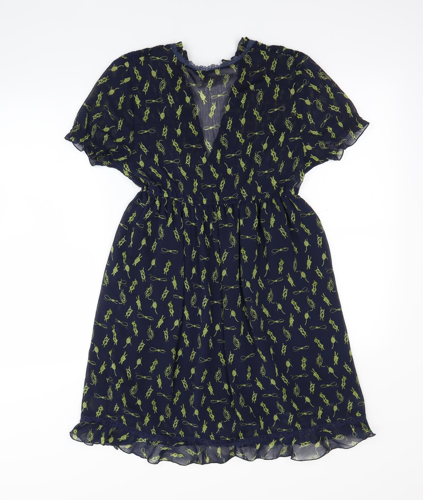 159 ma Womens Blue Polka Dot  Mini  Size M