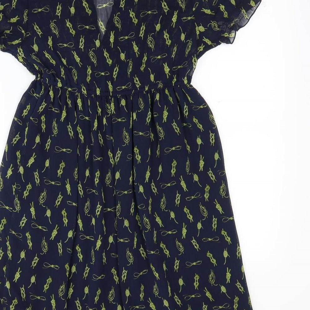 159 ma Womens Blue Polka Dot  Mini  Size M
