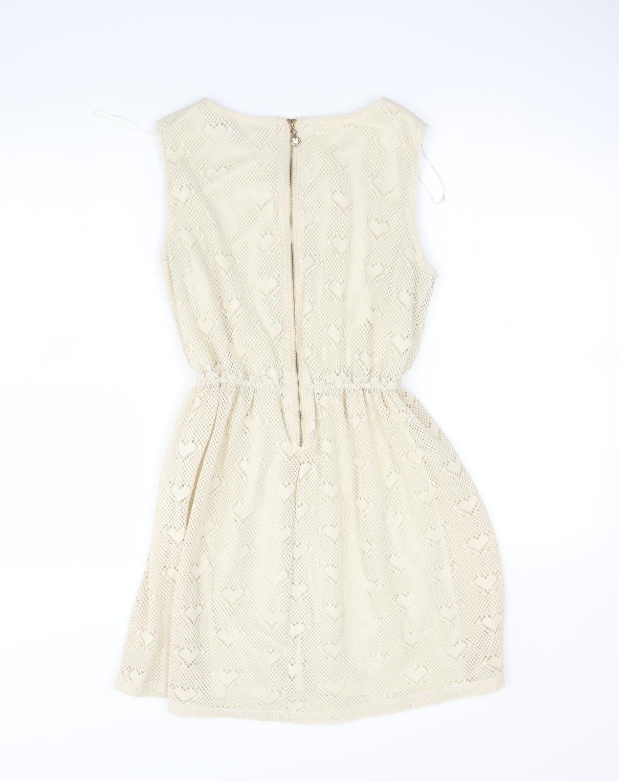 jasmine Womens Beige   Fit & Flare  Size 8