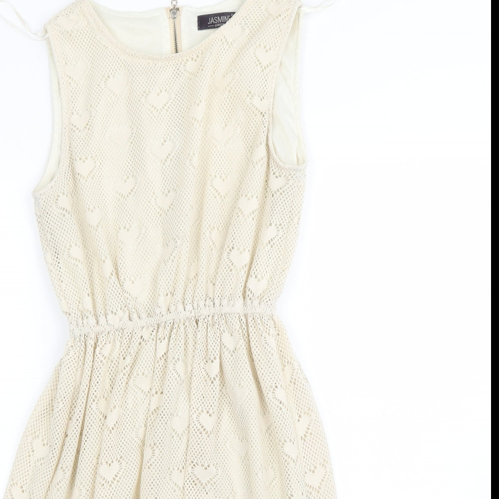 jasmine Womens Beige   Fit & Flare  Size 8