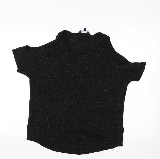 New Look Womens Black   Basic T-Shirt Size 12  - no shoulders