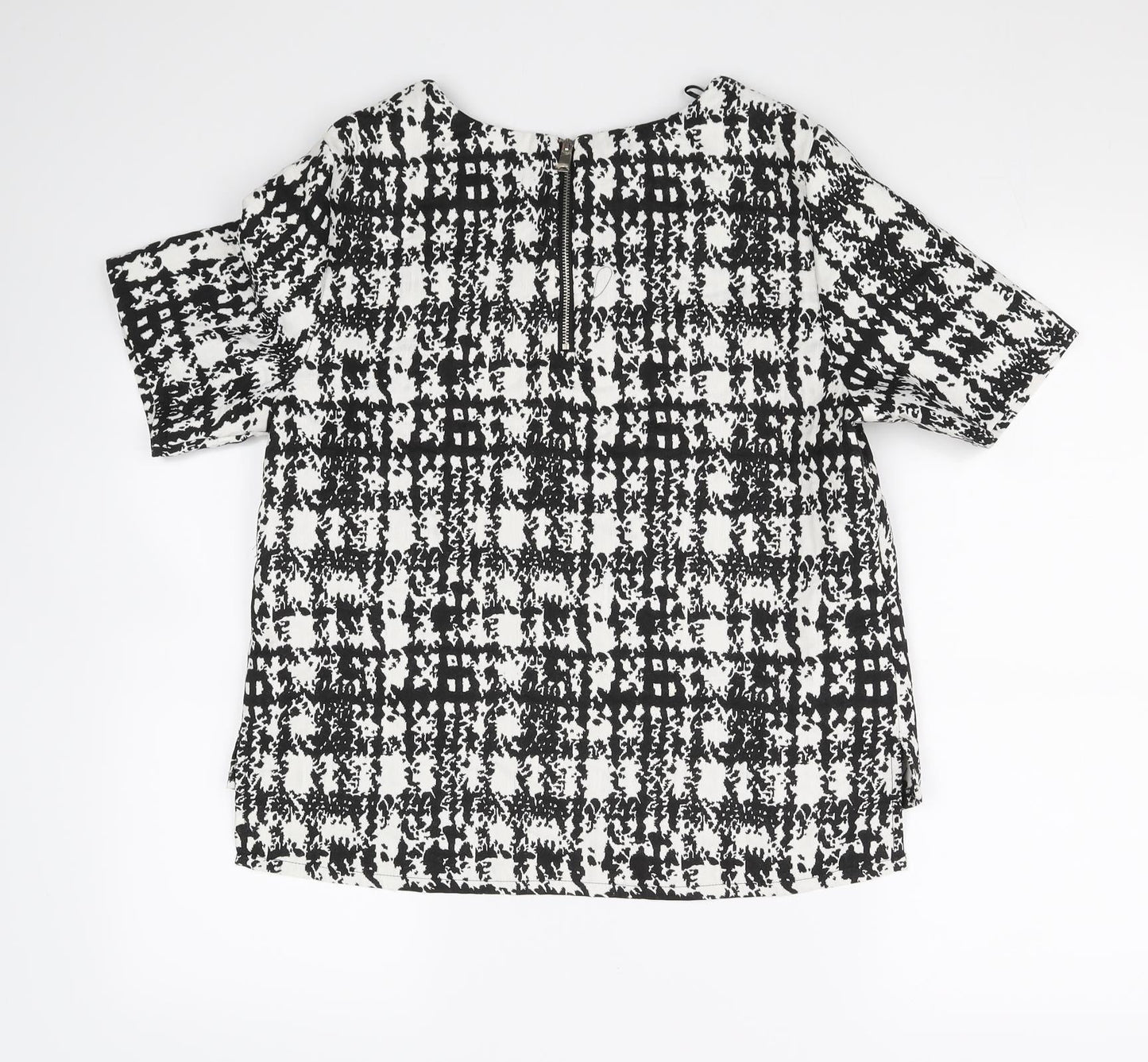 Papaya Womens Black Check  Basic Blouse Size 12