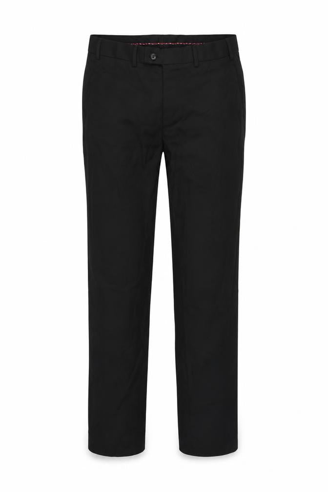 Front view of Preworn women’s black dress pants trousers, size UK 36, in, 30-inch leg
