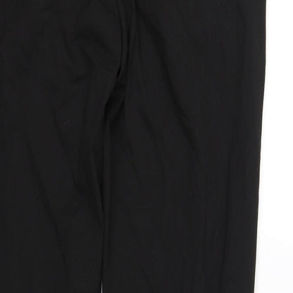 Brand and care label for Preworn women’s black dress pants trousers, size UK 36, in, 30-inch leg