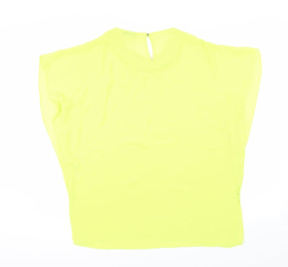 Back view of Preworn women’s green basic blouse, size M