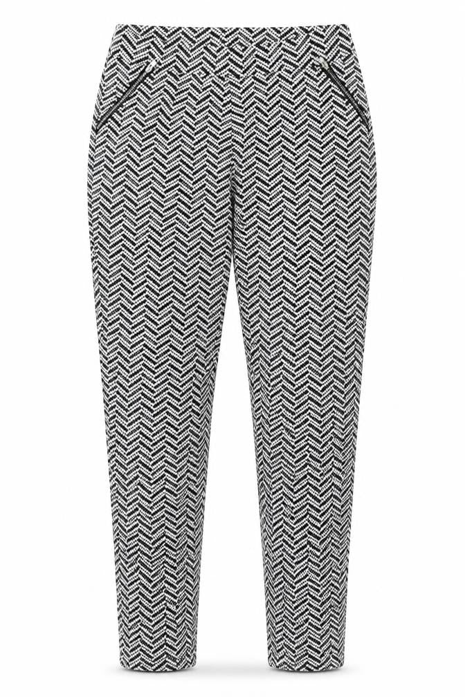 Atmosphere Womens Black Herringbone  Trousers  Size 8 L29 in