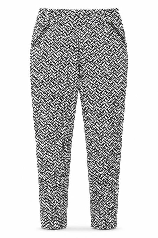 Atmosphere Womens Black Herringbone  Trousers  Size 8 L29 in