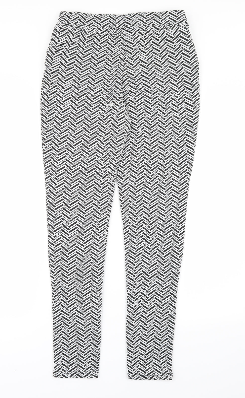Atmosphere Womens Black Herringbone  Trousers  Size 8 L29 in