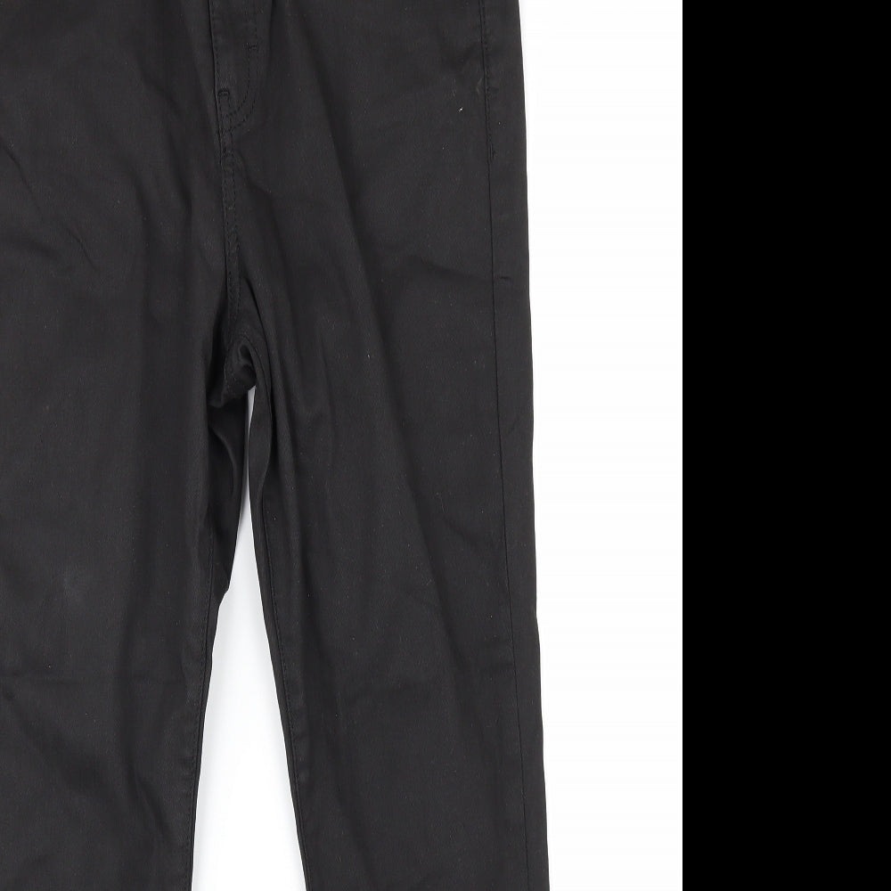 Preworn Womens Black  Denim Straight Jeans Size 34 in L30 in