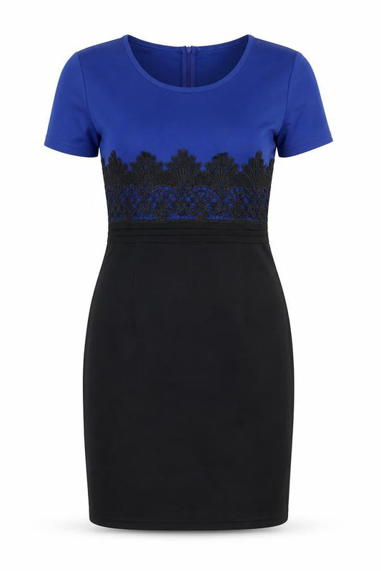 Preworn Womens Blue Colourblock  Shift  Size M