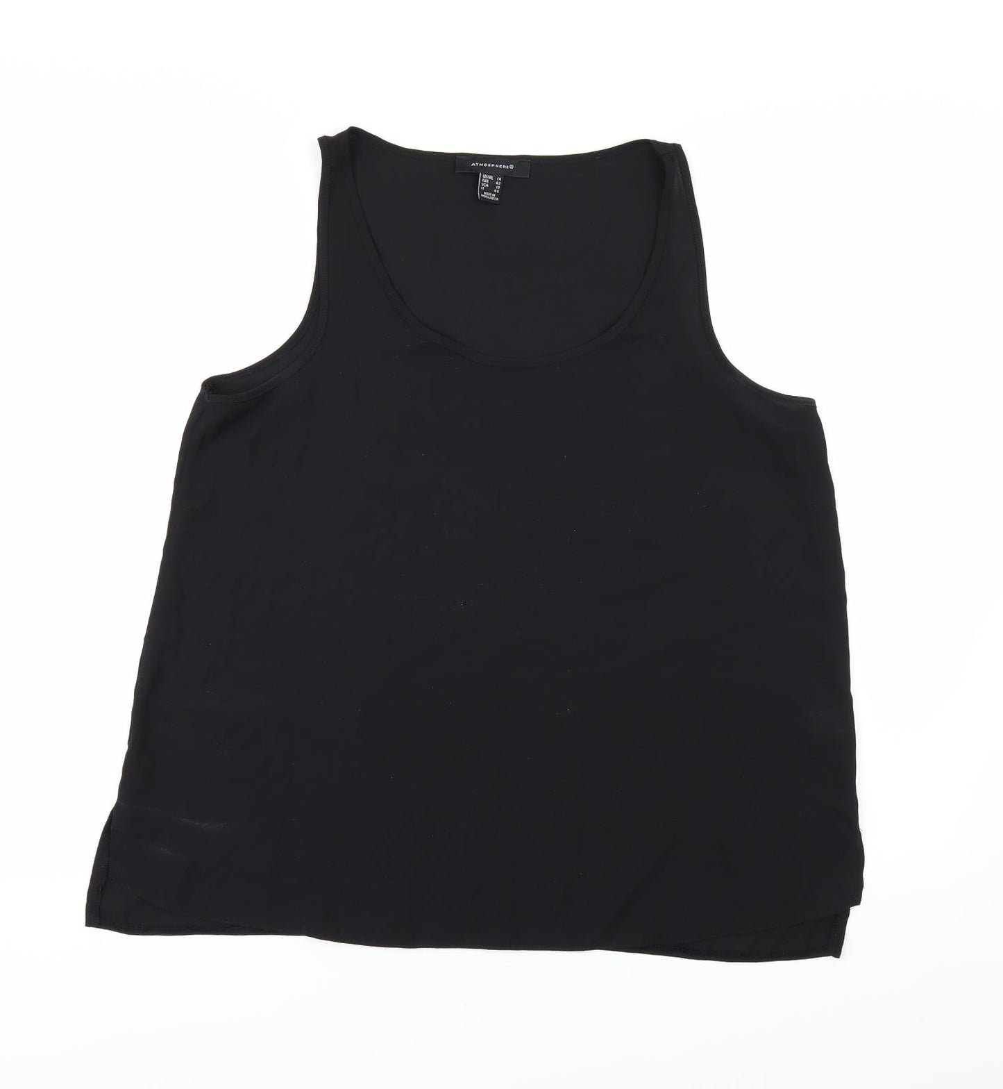 Atmosphere Womens Black  Chiffon Basic Tank Size 14
