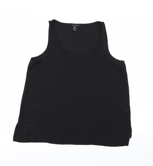 Atmosphere Womens Black  Chiffon Basic Tank Size 14