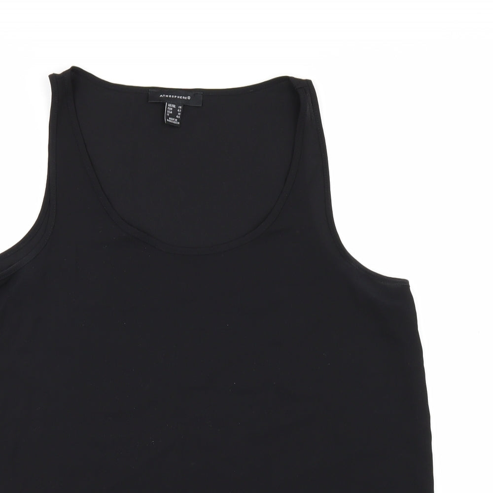 Atmosphere Womens Black  Chiffon Basic Tank Size 14