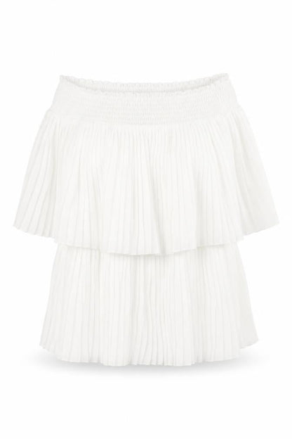 Front view of F&F women’s white basic blouse, size UK 6