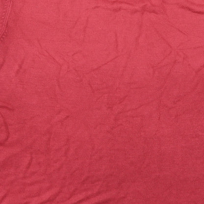 Brand and care label for BHS women’s red knit jumper, size UK 14