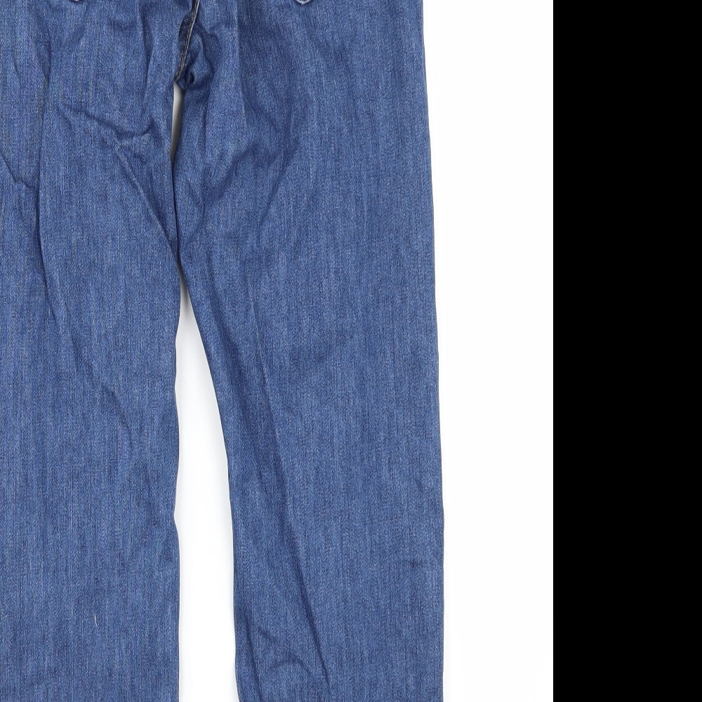 Missguided Womens Black  Denim Straight Jeans Size 8 L24 in
