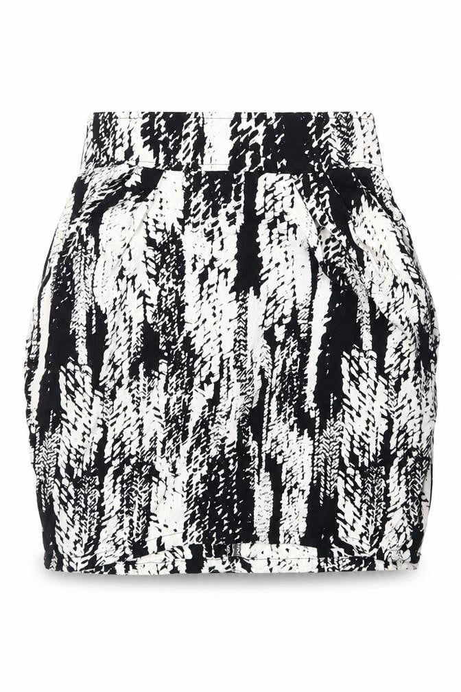 H&M Womens Black Animal Print  Mini Skirt Size 6
