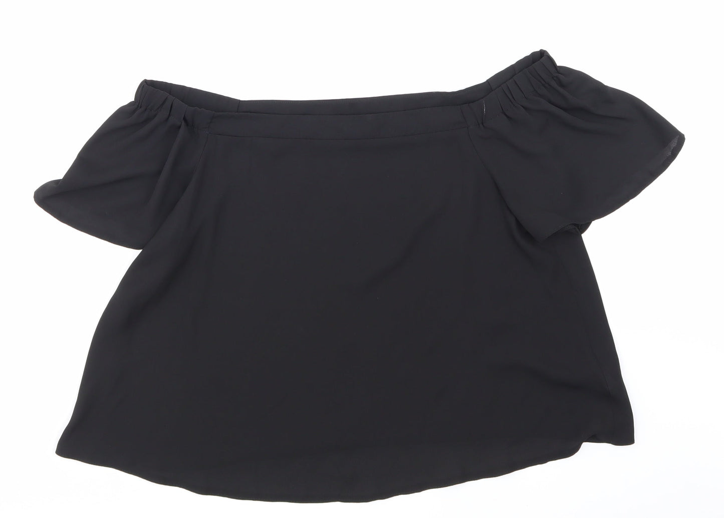 NEWLOOK Womens Black  Mesh Basic Blouse Size 12